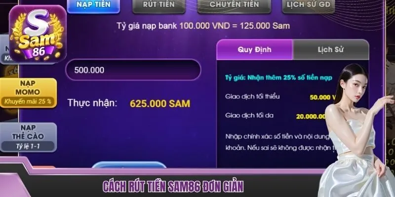 Cách nạp tiền SAM86 đơn giản