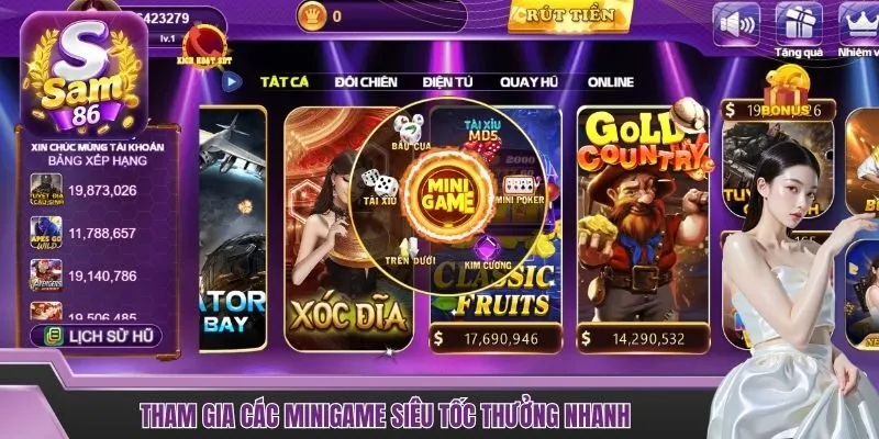 Thử sức với các Minigame siêu tốc tại Sam86